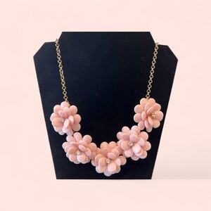 🌸 J.Crew Pink Floral Statement Necklace 🌸